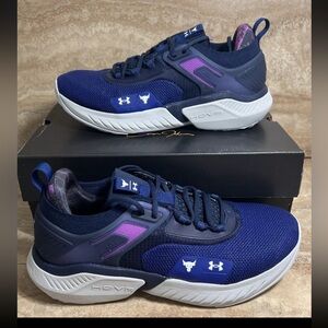 Men's Under Armour Project Rock 5 Disrupt Training Shoes Size 11.5 Midnight Blue